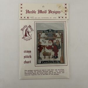 Needle Maid Designs Cross Stitch Chart American Country Santa Pattern NMC-38 NEW